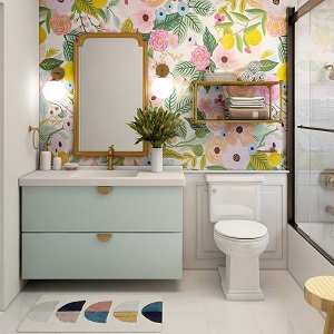 Цветная и яркая ванная комната: как преобразить санузел в Агролесе - agroles.mebel54.com | фото