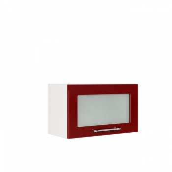 Бруклин ШВГС 600 Шкаф верхний горизонтальный со стеклом (Бетон белый/корпус Белый) в Агролесе - agroles.mebel54.com | фото