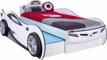CARBED Кровать-машина Coupe с выдвижной кроватью White 20.03.1310.00 в Агролесе - agroles.mebel54.com | фото