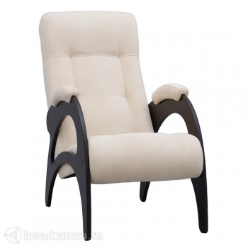 Кресло для отдыха Неаполь Модель 9 без лозы (Венге-эмаль/Ткань Ваниль Verona Vanilla) в Агролесе - agroles.mebel54.com | фото