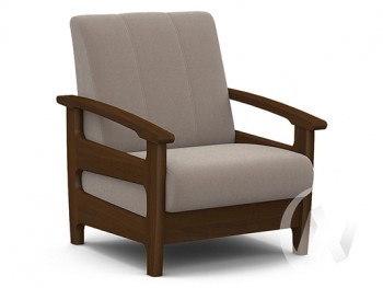 Кресло для отдыха Омега (орех лак/CATANIA COCOA) в Агролесе - agroles.mebel54.com | фото