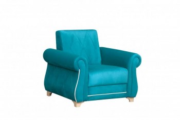 Кресло для отдыха "Порто" (велюр киви бирюза / микровельвет крем) в Агролесе - agroles.mebel54.com | фото