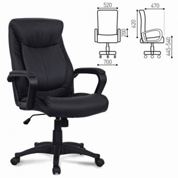 Кресло офисное BRABIX Enter EX-511 (черный) в Агролесе - agroles.mebel54.com | фото