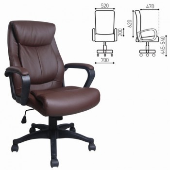 Кресло офисное BRABIX Enter EX-511 (коричневый) в Агролесе - agroles.mebel54.com | фото