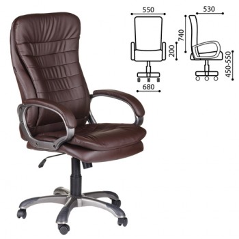Кресло офисное BRABIX Omega EX-589 (коричневое) в Агролесе - agroles.mebel54.com | фото