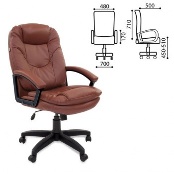 Кресло офисное BRABIX Trend EX-568 (коричневый) в Агролесе - agroles.mebel54.com | фото