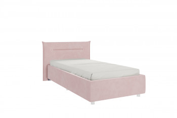 Кровать 0.9 Альба с основанием (Нежно-розовый велюр) в Агролесе - agroles.mebel54.com | фото