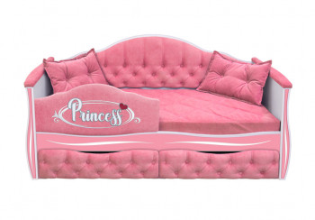 Кровать 160 серии Иллюзия 2 ящика 36 Розовый (мягкий бортик/подушки) в Агролесе - agroles.mebel54.com | фото