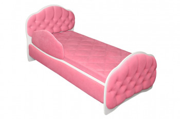 Кровать 180 Гармония 89 Розовый (мягкий бортик) в Агролесе - agroles.mebel54.com | фото