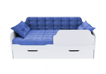 Кровать 180 серии Спорт Лайт 1 ящик 85 Синий (подушки) в Агролесе - agroles.mebel54.com | фото