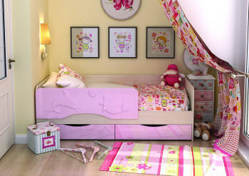 Кровать Алиса КР-812 1,6 Белфорд/Розовый металлик в Агролесе - agroles.mebel54.com | фото