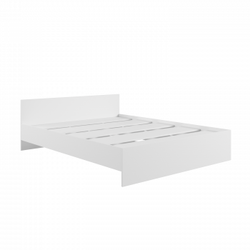 Кровать без ящ. М1400 Мадера Белый в Агролесе - agroles.mebel54.com | фото