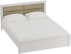 Кровать Элана 1400 с основанием Бодега белая в Агролесе - agroles.mebel54.com | фото