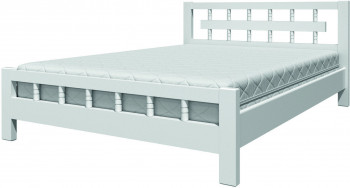 Кровать Натали-5 из массива сосны 1200*2000 Белый античный в Агролесе - agroles.mebel54.com | фото