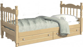 Кровать одинарная Аленка из массива сосны 800*1890 Сосна в Агролесе - agroles.mebel54.com | фото