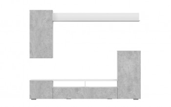Мебель для гостиной МГС 4 (Белый/Цемент светлый) в Агролесе - agroles.mebel54.com | фото
