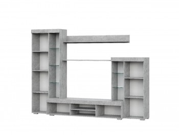 Мебель для гостиной МГС 5 Цемент светлый / Белый в Агролесе - agroles.mebel54.com | фото
