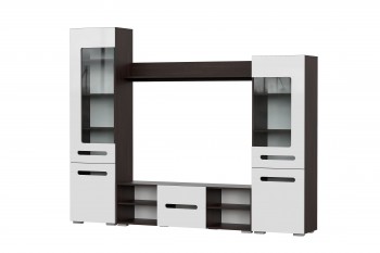 Мебель для гостиной МГС 6 (Исполнение 1/Венге/Белый глянец) в Агролесе - agroles.mebel54.com | фото