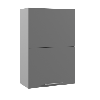 Ройс ПГПМ 600 Шкаф верхний Blum Aventos HF (Графит софт/корпус Серый) в Агролесе - agroles.mebel54.com | фото