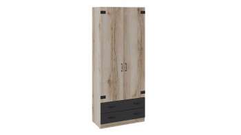 Шкаф для одежды комбинированный «Окланд» (Фон Черный/Дуб Делано) в Агролесе - agroles.mebel54.com | фото