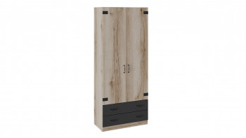 Шкаф для одежды комбинированный «Окланд» (Фон Черный/Дуб Делано) Распродажа в Агролесе - agroles.mebel54.com | фото