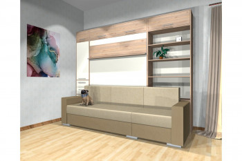 Шкаф-кровать с диваном Каролина в Агролесе - agroles.mebel54.com | фото
