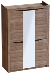 Шкаф трехдверный Соренто Дуб стирлинг/Кофе структурный матовый в Агролесе - agroles.mebel54.com | фото
