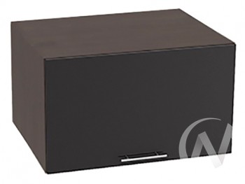 Шкаф верхний Валерия-М ШВГ-610 (Черный металлик/Венге/горизонтальный/глубокий) в Агролесе - agroles.mebel54.com | фото