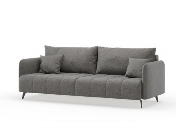 Валериан диван трёхместный прямой Стальной, ткань RICO FLEX 9292 в Агролесе - agroles.mebel54.com | фото